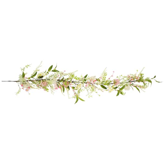 5Ft Pink Hydrangea & Berry Floral Spring Garland By Northlight | 5 ft | Michaels®